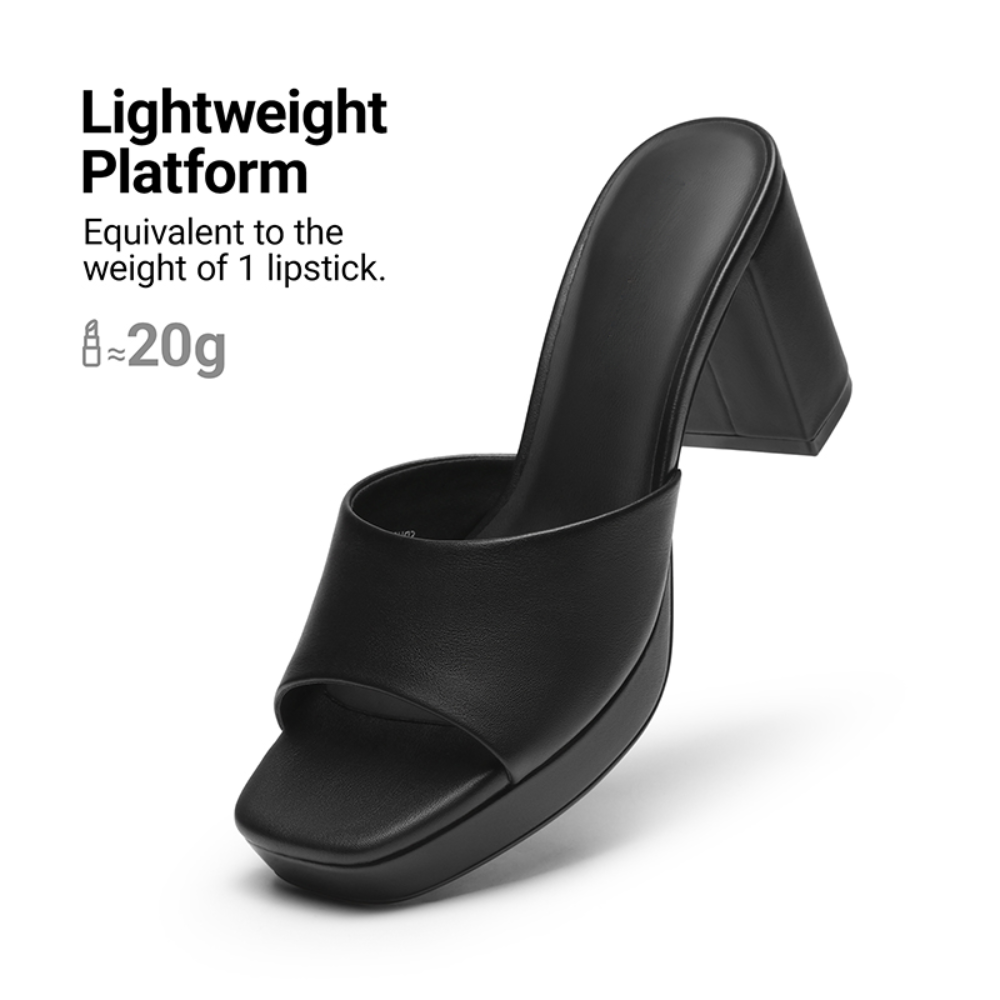 Leather Blockklack Mockasiner – One Strap. Pure Leather