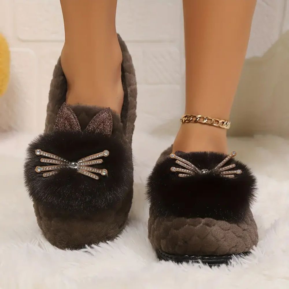 MysigaBelle – Plyschig ortopedisk loafer Tofflor