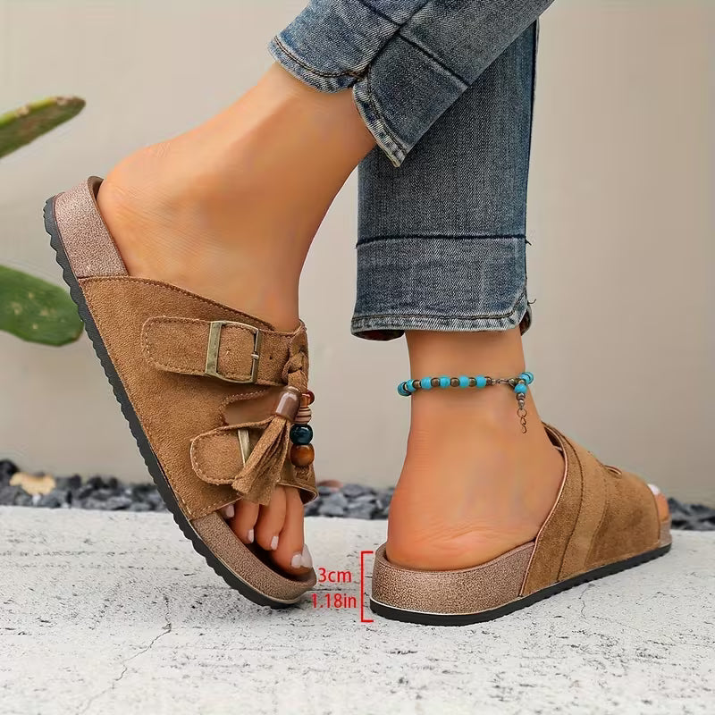 Rio Tassel Cork Sandaler – The Boho Sandal You'll Wear on Repeat All Summer
