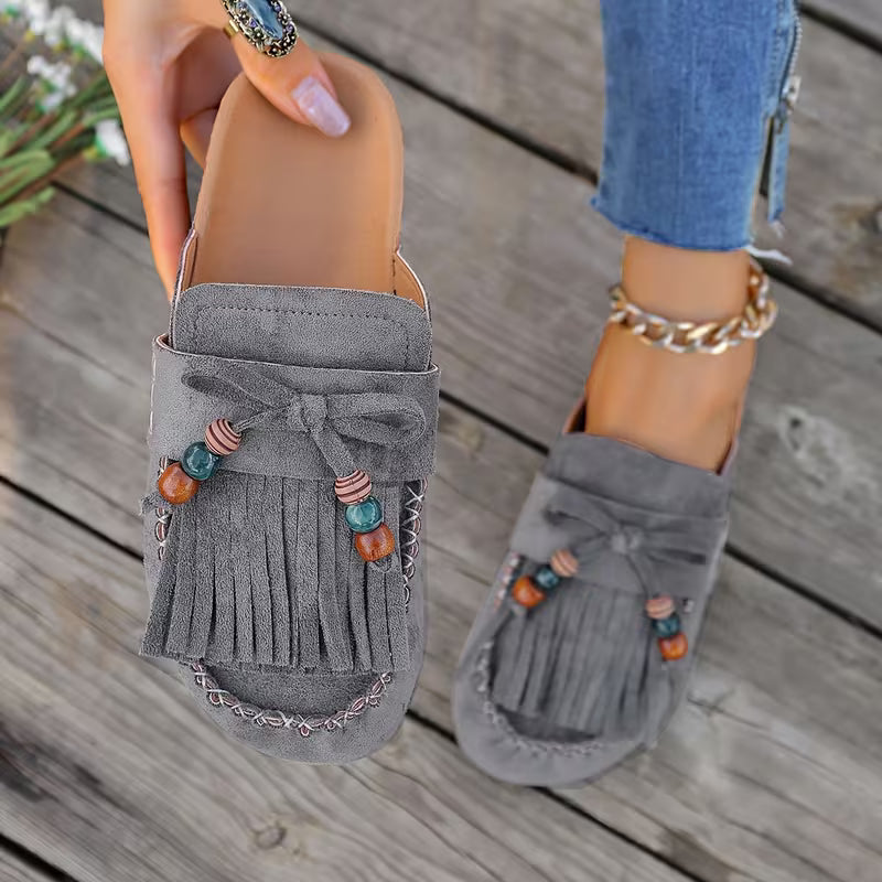 Zara Boho Mockasiner med tofs – Slip-on som får varje outfit att se genomtänkt ut