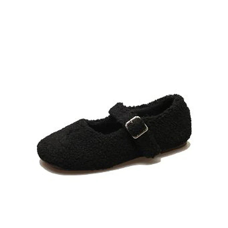 Lyx Lambswool Mary Jane ballerinor