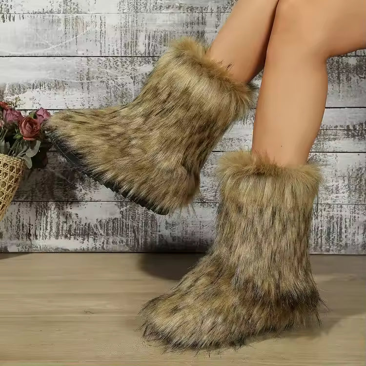 Luna - Faux Fur Stövlar