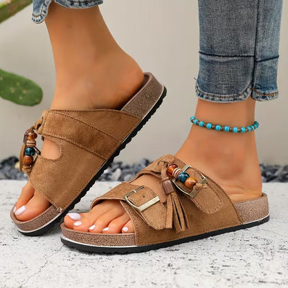 Rio Tassel Cork Sandaler – The Boho Sandal You'll Wear on Repeat All Summer