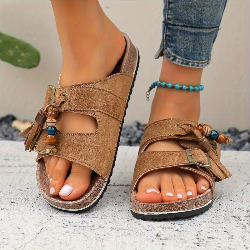Rio Tassel Cork Sandaler – The Boho Sandal You'll Wear on Repeat All Summer