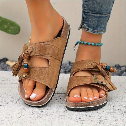 Rio Tassel Cork Sandaler – The Boho Sandal You'll Wear on Repeat All Summer