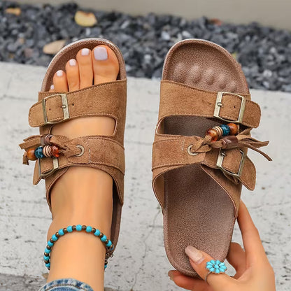Rio Tassel Cork Sandaler – The Boho Sandal You'll Wear on Repeat All Summer