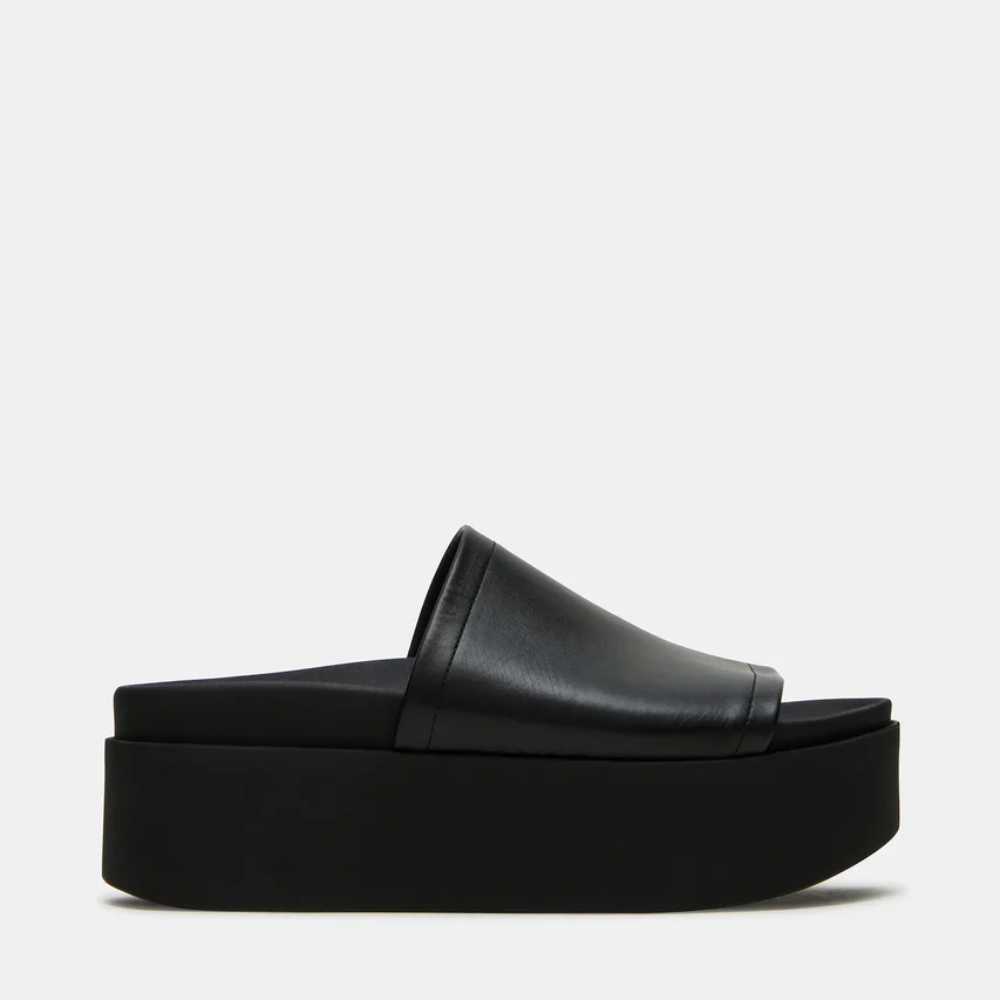 Arvinn Leather Plattform Slides