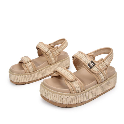 Raffia Buckle Plattformssandaler – The Effortless Sandal You'll Wear All Summer