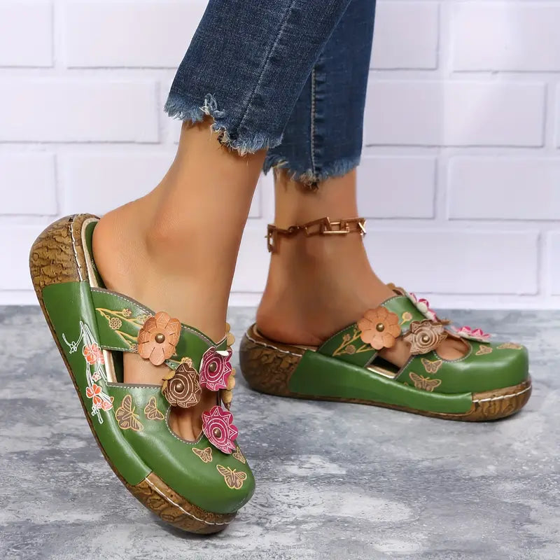 Florence Floral Mockasin-sandaler