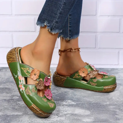 Florence Floral Mockasin-sandaler
