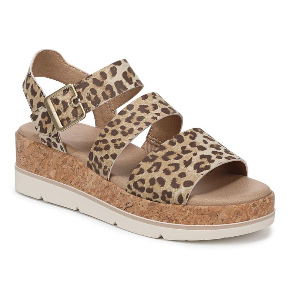 Once Twice Leopard Cork Sandaler – The Wild Side of Bekväma
