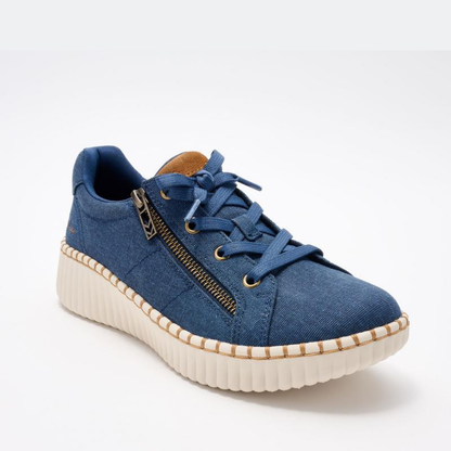 Zip Stride canvas-sneakers – Snörningsfri. Dragkedjans enkelhet.