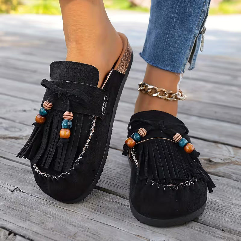 Zara Boho Mockasiner med tofs – Slip-on som får varje outfit att se genomtänkt ut