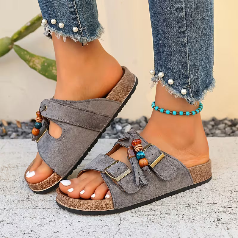 Rio Tassel Cork Sandaler – The Boho Sandal You'll Wear on Repeat All Summer