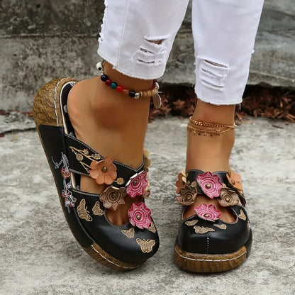 Florence Floral Mockasin-sandaler