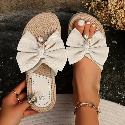 Sofia Bow Slide Sandaler