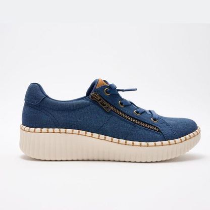 Zip Stride canvas-sneakers – Snörningsfri. Dragkedjans enkelhet.