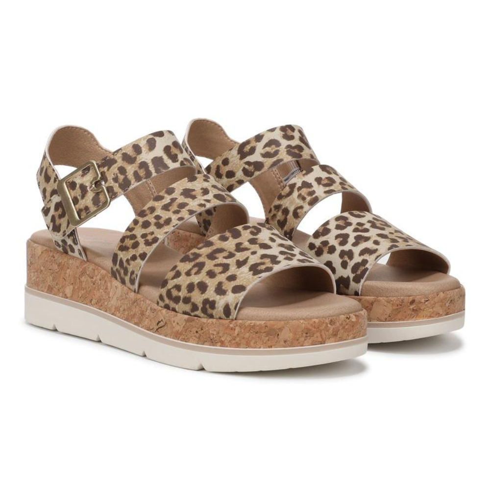 Once Twice Leopard Cork Sandaler – The Wild Side of Bekväma