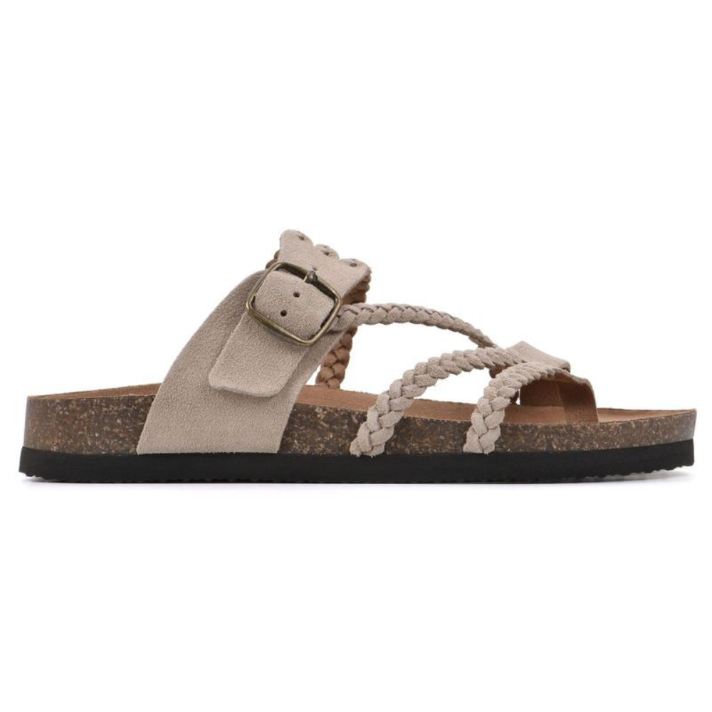 Hayleigh Flätade Korksandaler – Dina Fötter Förtjänar Ren Komfort & Elegant Stil