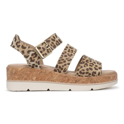 Once Twice Leopard Cork Sandaler – The Wild Side of Bekväma
