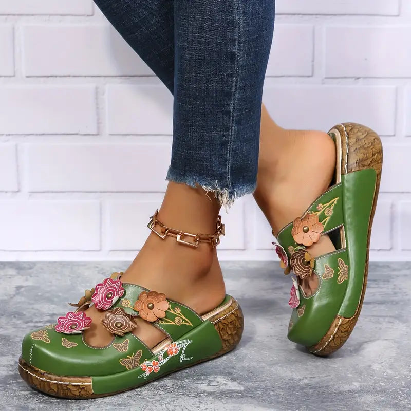 Florence Floral Mockasin-sandaler