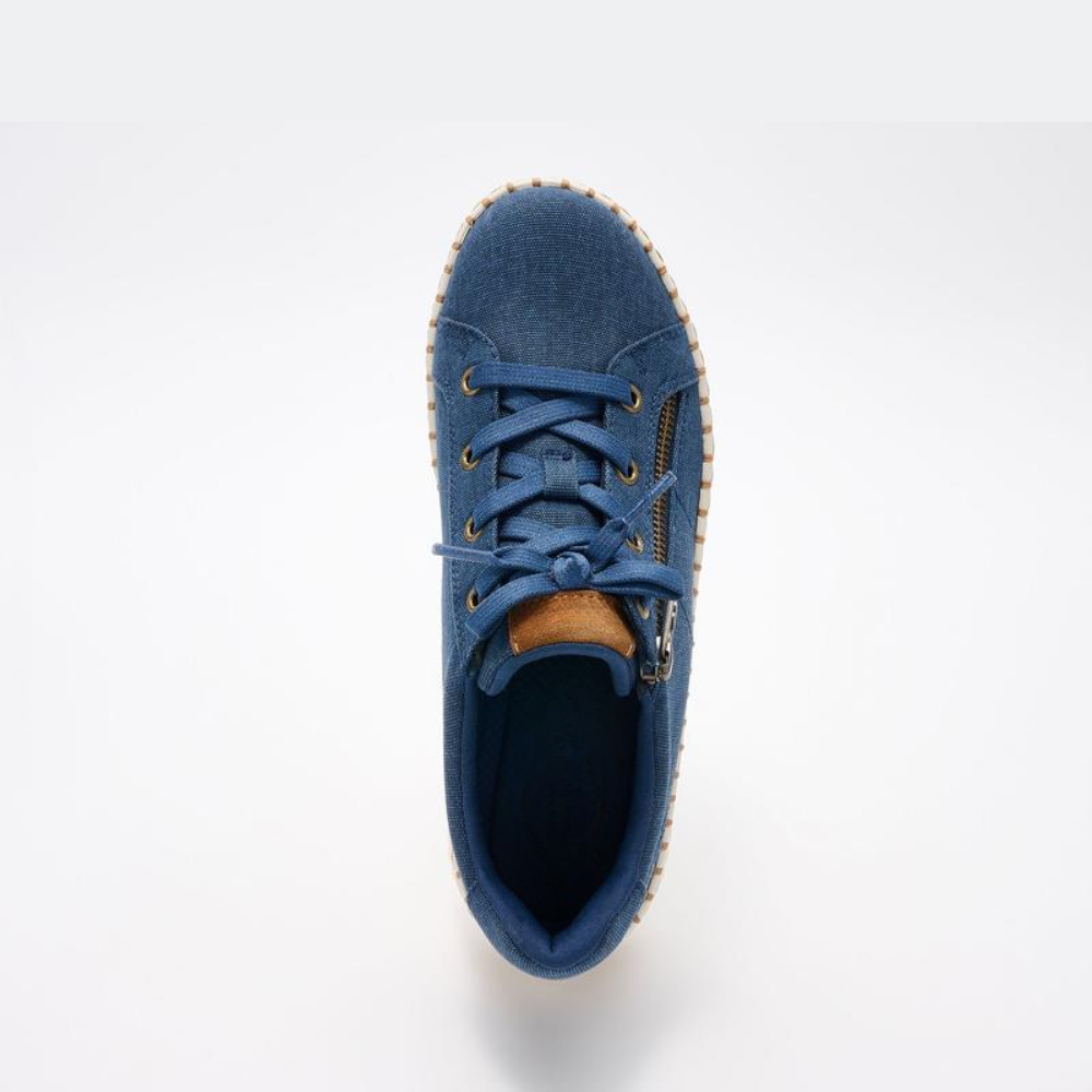 Zip Stride canvas-sneakers – Snörningsfri. Dragkedjans enkelhet.