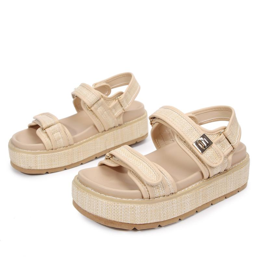 Raffia Buckle Plattformssandaler – The Effortless Sandal You'll Wear All Summer
