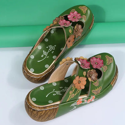 Florence Floral Mockasin-sandaler