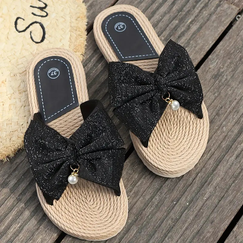 Sofia Bow Slide Sandaler