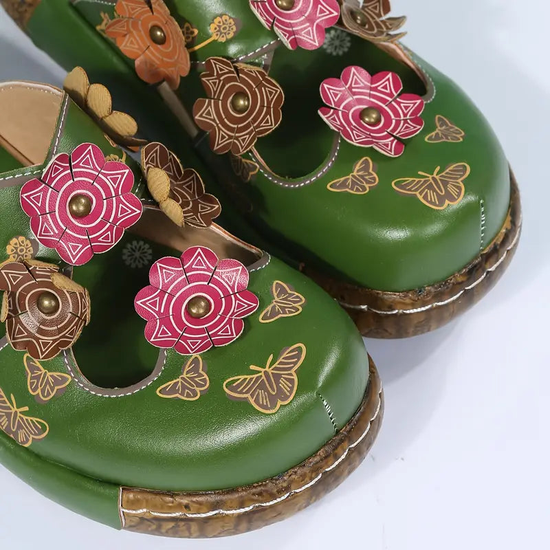 Florence Floral Mockasin-sandaler