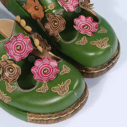 Florence Floral Mockasin-sandaler