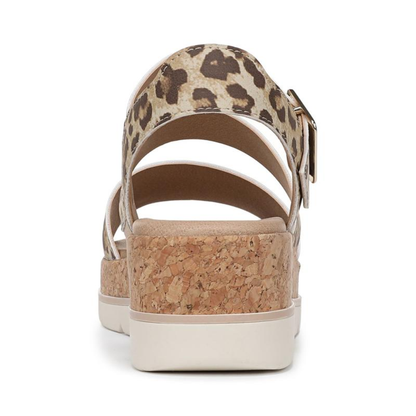 Once Twice Leopard Cork Sandaler – The Wild Side of Bekväma
