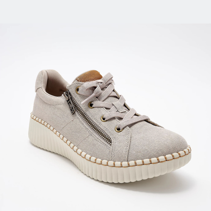 Zip Stride canvas-sneakers – Snörningsfri. Dragkedjans enkelhet.