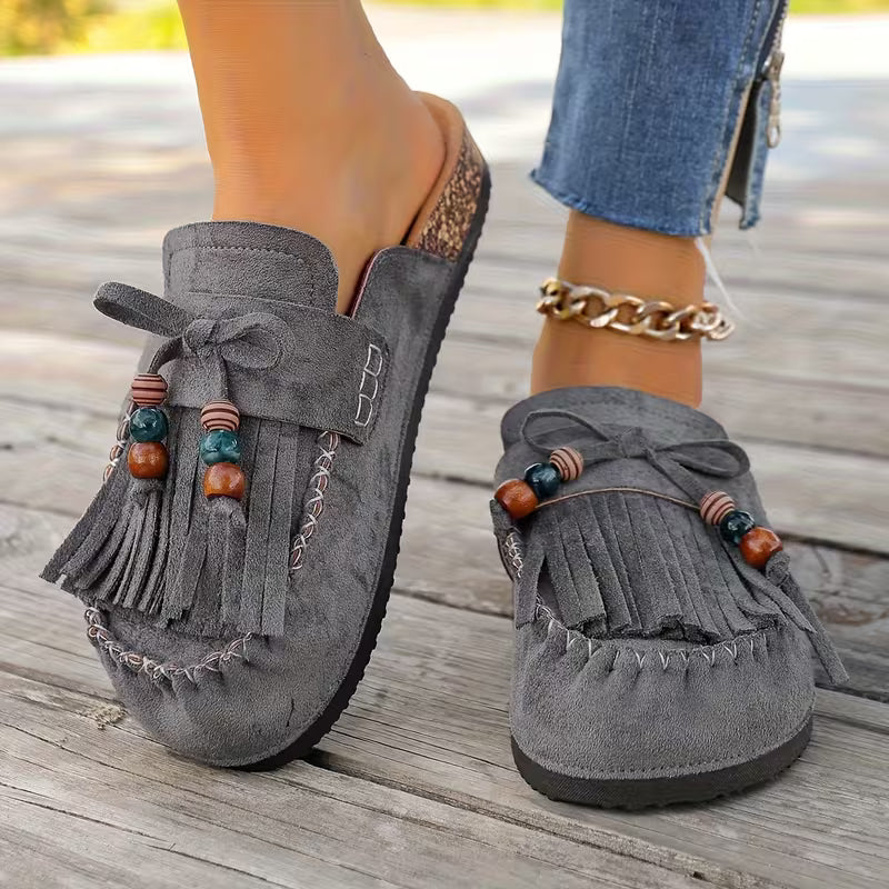 Zara Boho Mockasiner med tofs – Slip-on som får varje outfit att se genomtänkt ut