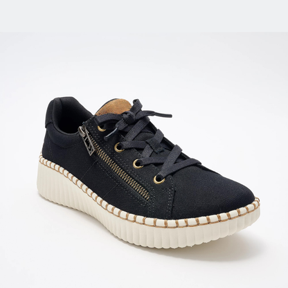 Zip Stride canvas-sneakers – Snörningsfri. Dragkedjans enkelhet.