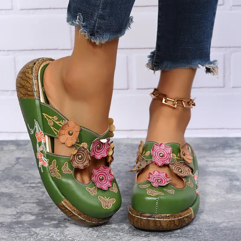 Florence Floral Mockasin-sandaler