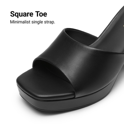 Leather Blockklack Mockasiner – One Strap. Pure Leather
