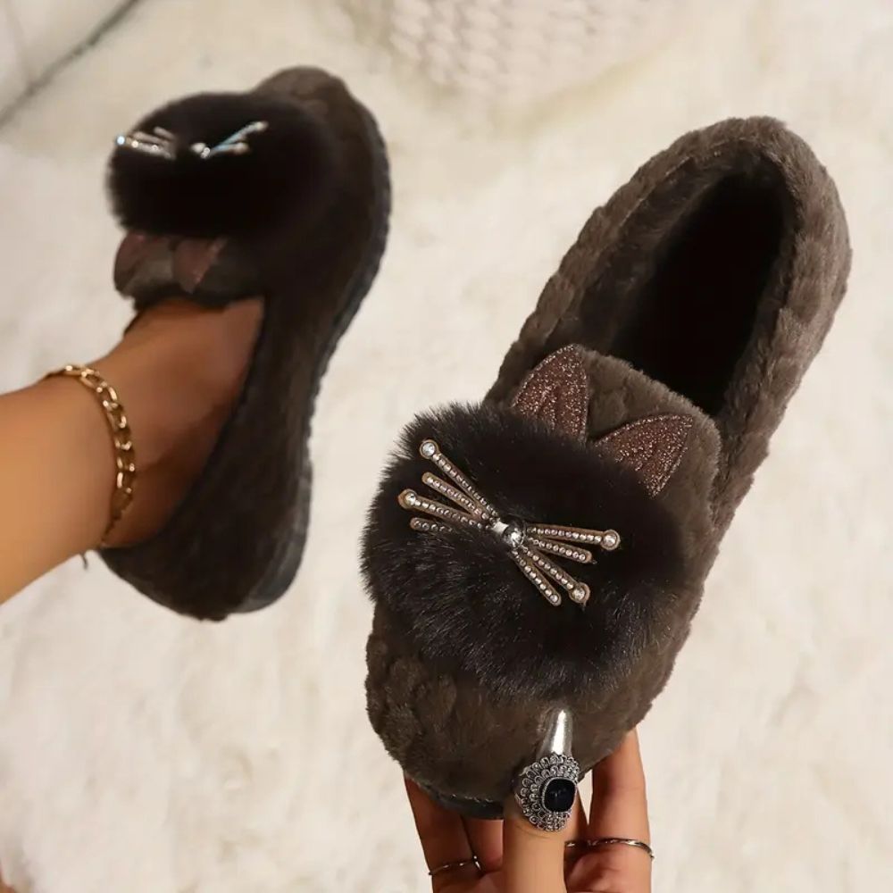 MysigaBelle – Plyschig ortopedisk loafer Tofflor