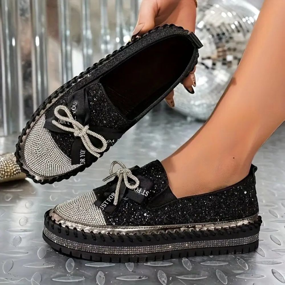 Luminé – Glittrande Komfort-loafers