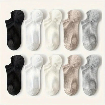 5 par strumpor - Set i mjuka neutrala toner