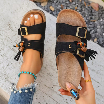 Rio Tassel Cork Sandaler – The Boho Sandal You'll Wear on Repeat All Summer