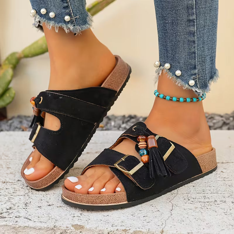 Rio Tassel Cork Sandaler – The Boho Sandal You'll Wear on Repeat All Summer