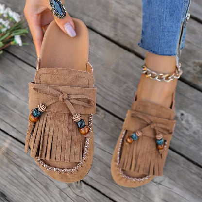 Zara Boho Mockasiner med tofs – Slip-on som får varje outfit att se genomtänkt ut