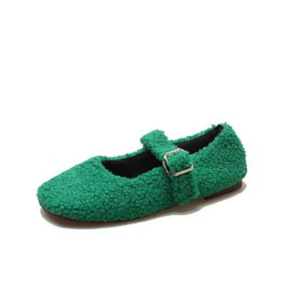 Lyx Lambswool Mary Jane ballerinor