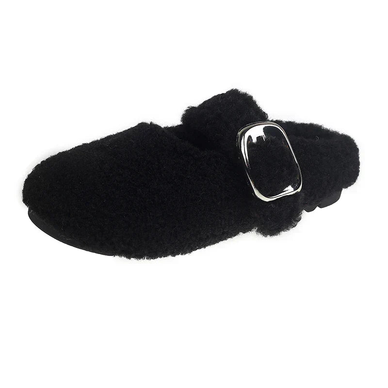 Varma Mary Jane ballerinor med lammull
