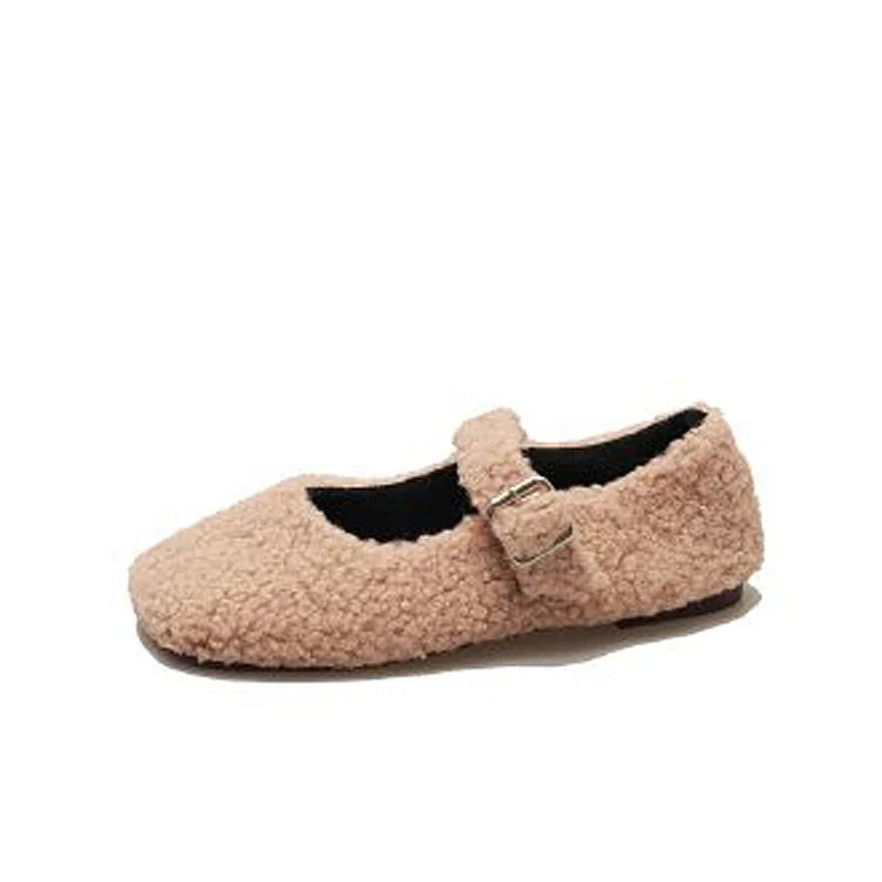 Lyx Lambswool Mary Jane ballerinor