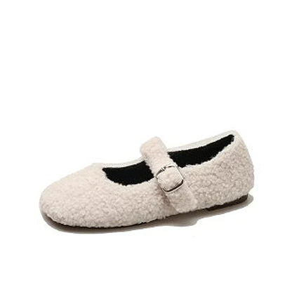Lyx Lambswool Mary Jane ballerinor