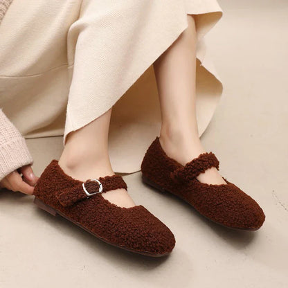 Lyx Lambswool Mary Jane ballerinor