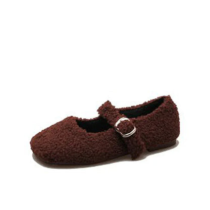 Lyx Lambswool Mary Jane ballerinor
