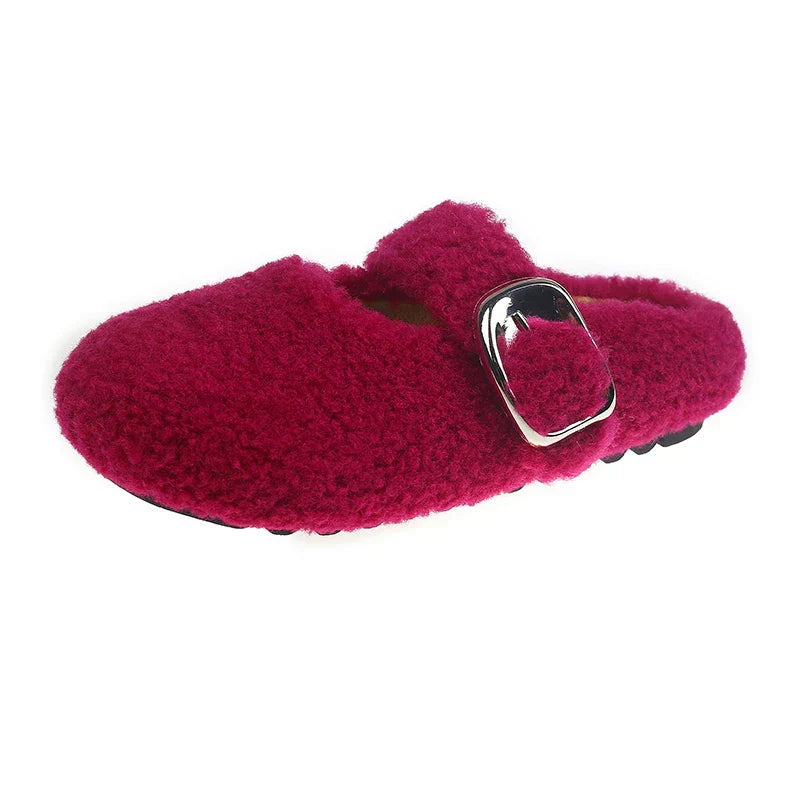 Varma Mary Jane ballerinor med lammull